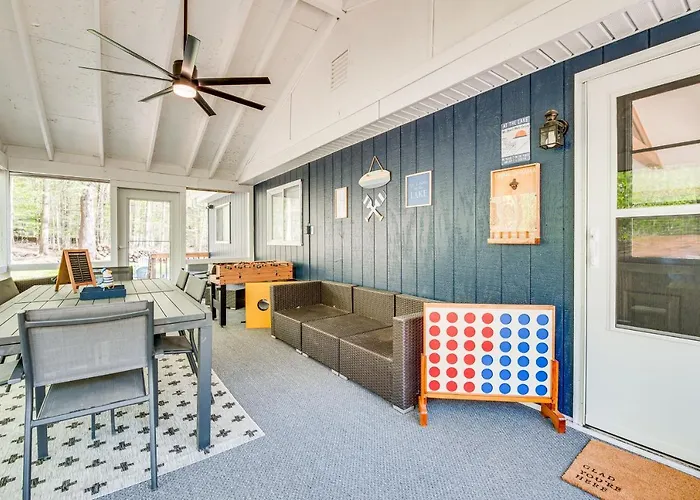 Deck & Community Perks: Bright Pocono Lake Home!