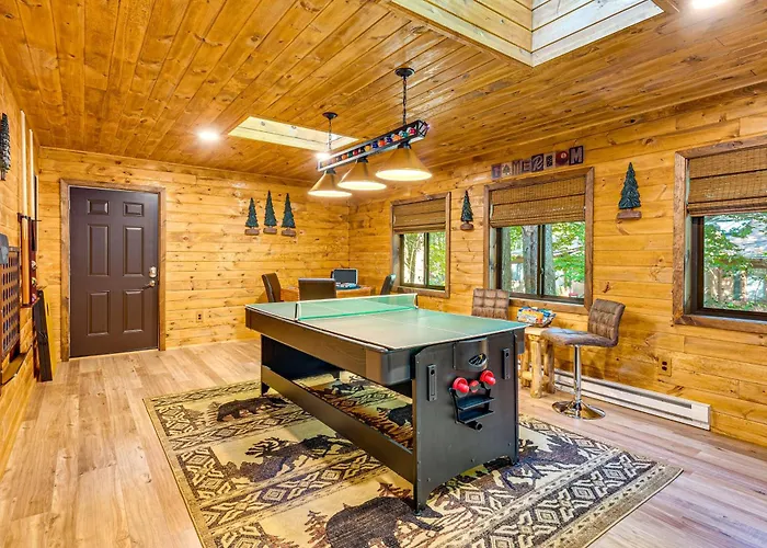 Game Room & Hot Tub: 'Pine Bear' Pocono Lake Cabin