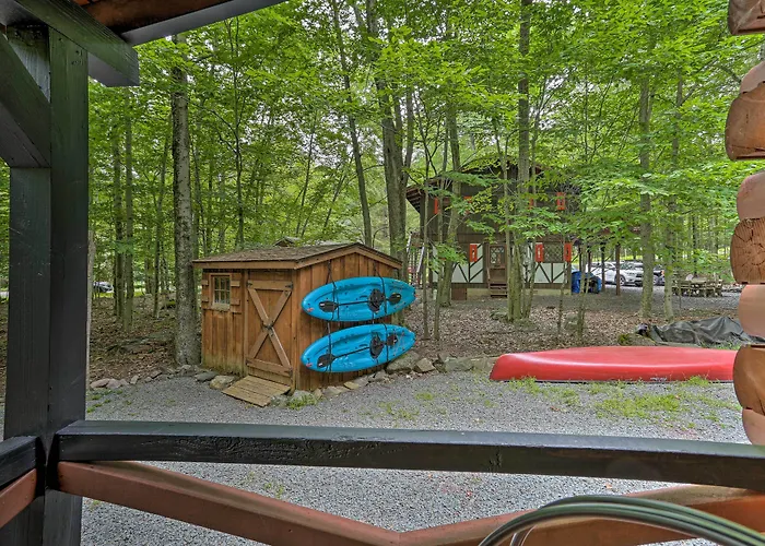 Pocono Log Cabin: Fireplace, Fire Pits & Amenities